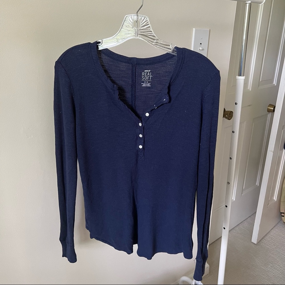 Aerie real soft Henley tee